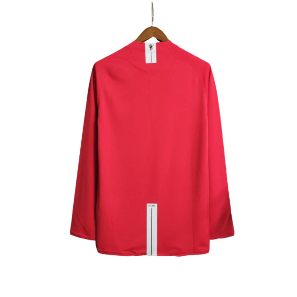 Camisa Manchester United 2007/2008 Retrô Manga Longa