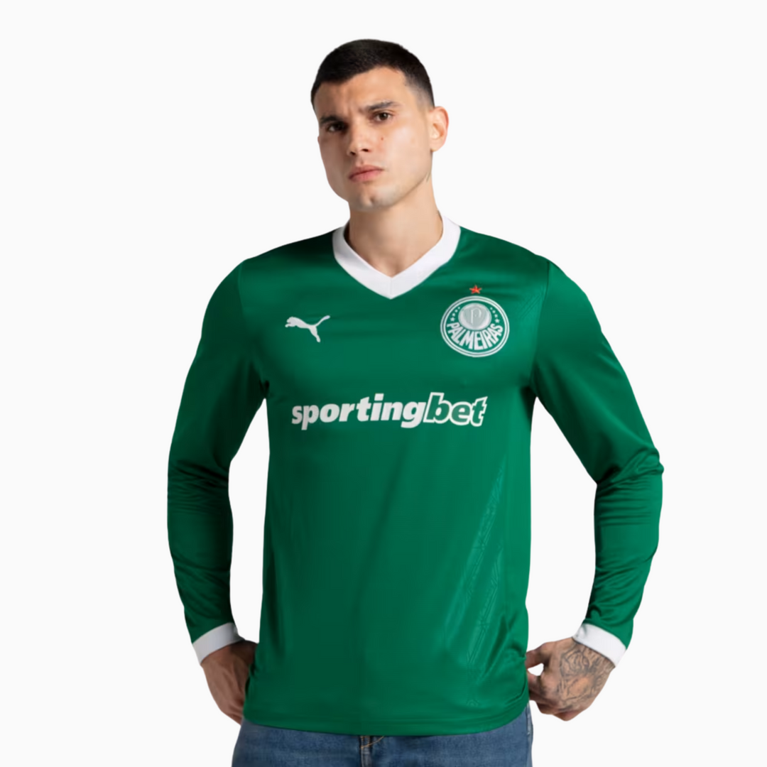 Camisa Puma Palmeiras Manga Longa 2025/26 I Torcedor