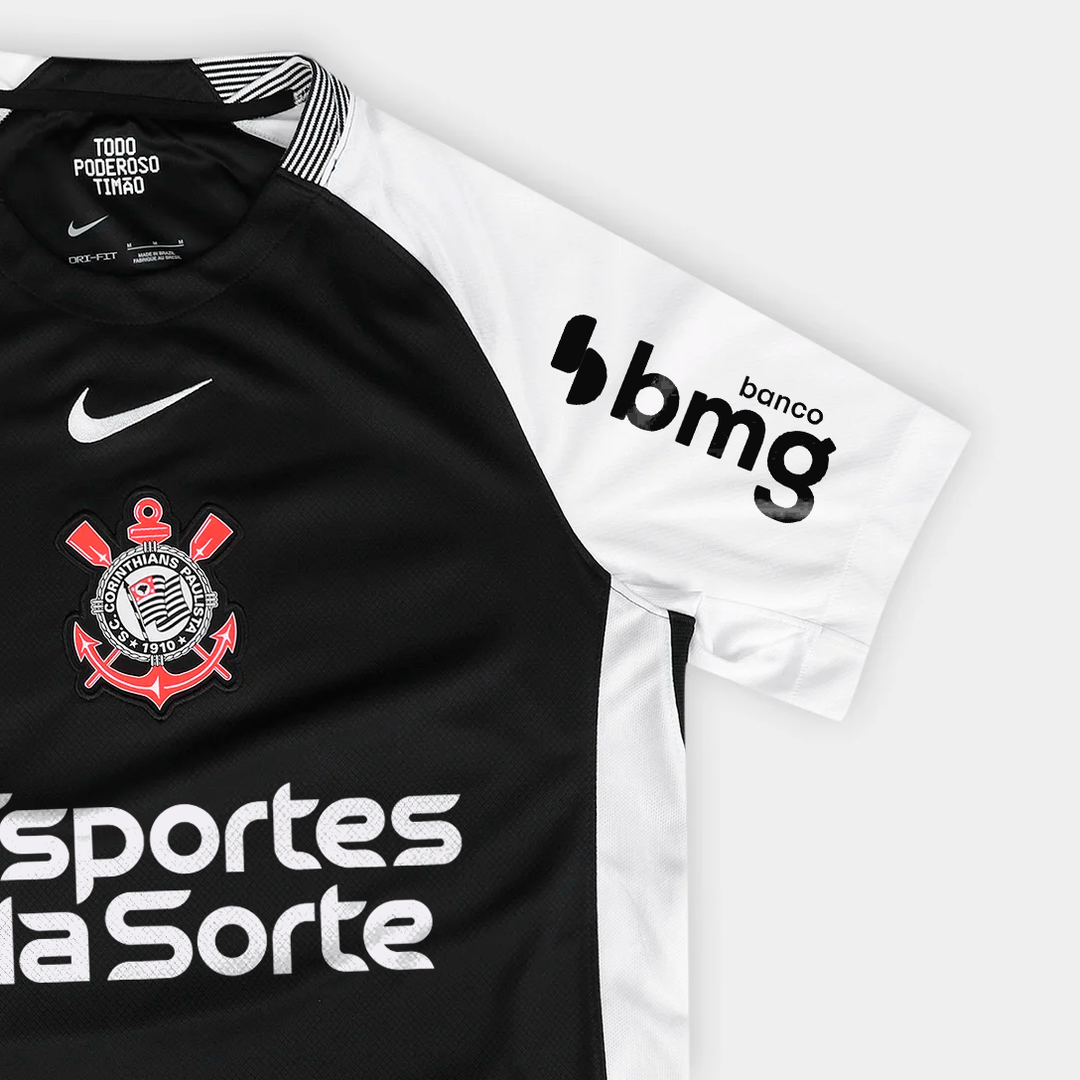 Camisa Feminina Nike Corinthians 2025/26 II Torcedor Com Patrocínios