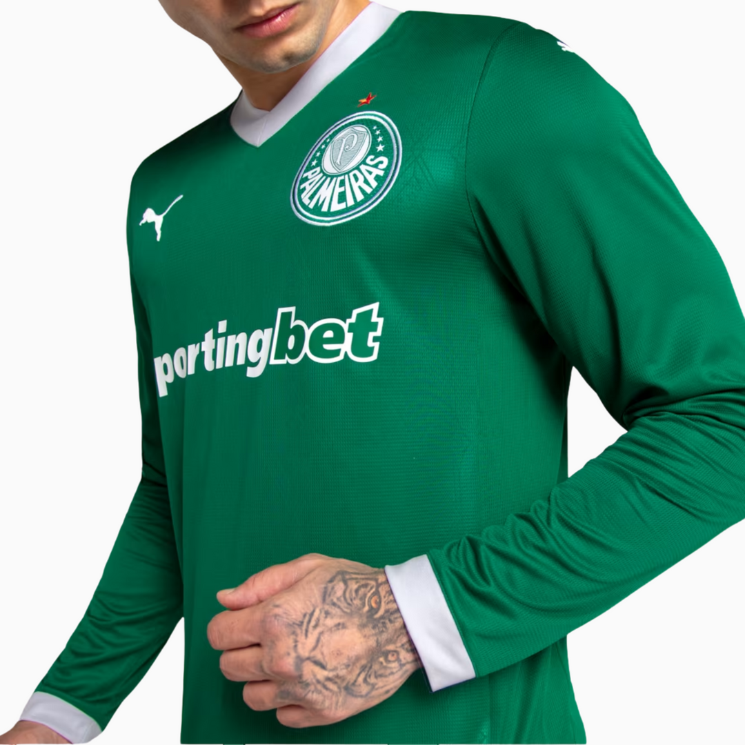 Camisa Puma Palmeiras Manga Longa 2025/26 I Torcedor
