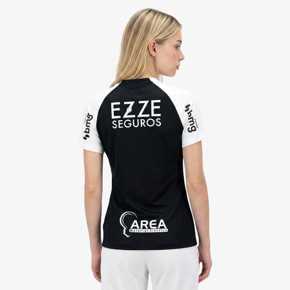 Camisa Feminina Nike Corinthians 2025/26 II Torcedor Com Patrocínios