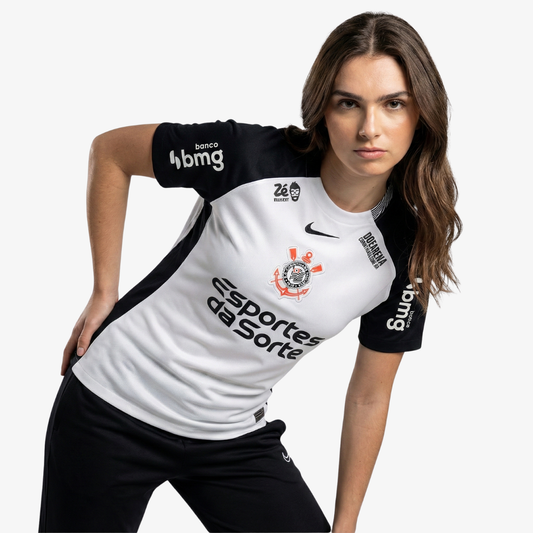 Camisa Feminina Nike Corinthians 2025/26 I Torcedor Com Patrocínios